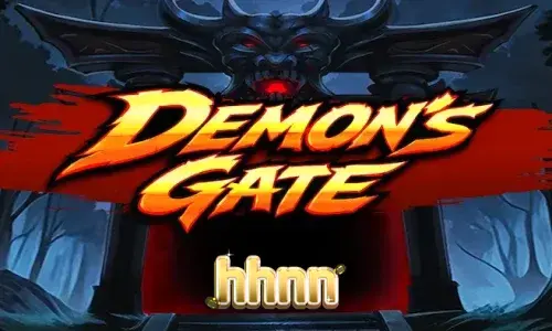 Demon's Gate slot machine interface com tema de portal sombrio