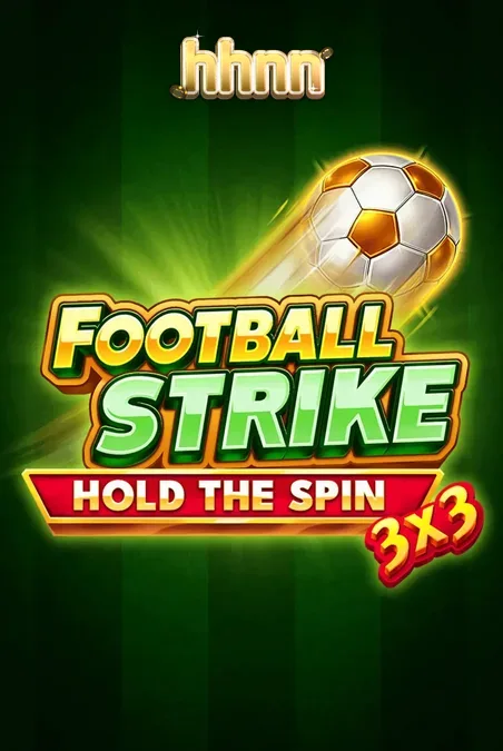Interface do slot 3x3 Football Strike com elementos de futebol e moedas